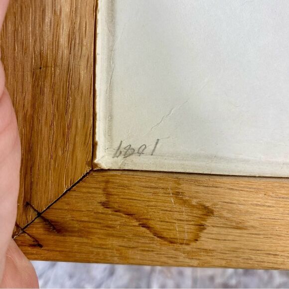 Red Wolf White Light Framed Numbered Painting by Kathryn Weisberg Vintage 1991 - Picture 4 of 4